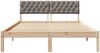 vidaXL Bettgestell Braun und Taupe 135 x 190 cm Massivholz Kiefer 878622 Bild 5