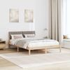 vidaXL Bettgestell Braun und Taupe 135 x 190 cm Massivholz Kiefer 878622 Bild 4
