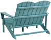 Beliani 'ADIRONDACK' Gartenbank, Kunstholz, Hellblau, 125 x 73 x 91 cm Bild 5