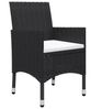 vidaXL 5-tlg. Garten-Essgruppe Schwarz 3072111 Bild 5