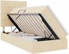 vidaXL Bett mit Stauraum und LED mit LED Creme 90 x 190 cm Polyester 3372388 Bild 2