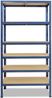 shelfplaza HOME 200x90x30 cm Schwerlastregal in blau mit 6 Böden und 145 kg Traglast pro Boden Bild 5