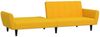 vidaXL Schlafsofa 2-Sitzer Gelb Samt 375864 Bild 4