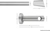 GARESA Gardinenstange MOLIS, Ø 20 mm, 1-läufig, Wunschmaßlänge, mit Bohren, verschraubt, Holz, Metall, Vorhanggarnitur, verlängerbar, Wandmontage, Keil, ohne Ringe Bild 3
