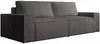 Vente-unique - AMELIA Sofa Samt Grau - B 102 cm x H 85 cm x L 257 cm Bild 3
