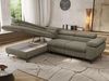MKS Möbel 'Pablo L-Form' Ecksofa mit Schlaffunktion, verstellbare Kopfstützen, Grau, Struktur, T25 Topper, Links Bild 3