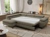 MKS Möbel 'Pablo L-Form' Ecksofa mit Schlaffunktion, verstellbare Kopfstützen, Grau, Struktur, T25 Topper, Links Bild 4