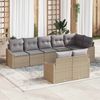 vidaXL Sofa Set mit Kissen 8 pcs Beige Poly Rattan 3346770 Bild 3