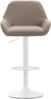 CLP 2er Set Barhocker Braga Stoff drehbar und höhenverstellbar,taupe weiß Bild 3