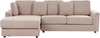 Rechtsseitiges Ecksofa mit Ottomane KOHLO Stoff Taupe Rechtsseitig Bild 5