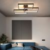 ZMH 63W LED-Deckenleuchte, dimmbar mit Fernbedienung, modernes Design, schwarzes Metall, für Schlafzimmer, Esszimmer, Wohnzimmer, Büro Bild 3