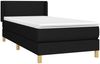 Boxspringbett mit Matratze Stoff Schwarz 80x200 cm, Härtegrad: H2 [3130067] Bild 3