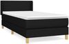 Boxspringbett mit Matratze Stoff Schwarz 80x200 cm, Härtegrad: H2 [3130067] Bild 2