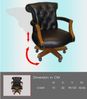 Bürostuhl Chesterfield Court aus echtem Rindsleder Whisky Bild 5