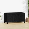 vidaXL Gartentruhe Schwarz 121x55x64 cm Massivholz Kiefer 823847 Bild 3