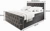 Masseno Boxbett FONDI 160x200 cm mit Bonell Matratze und Topper, Doppelbett, Polsterbett mit Kopfteil, Boxspringbett Bild 4