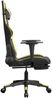 vidaXL Gaming-Stuhl mit Massage & Fußstütze Schwarz Golden Kunstleder 345436 Bild 5