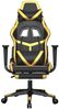 vidaXL Gaming-Stuhl mit Massage & Fußstütze Schwarz Golden Kunstleder 345436 Bild 4