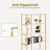 BarberPub Bücherregal Gold, Standregal mit 5 Ebenen, Büroregal mit Metallrahmen, Regal für Büro, Wohnzimmer, Schlafzimmer, Küche, Nagelstudio, 5166 Bild 5