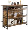 COSTWAY Bartisch, Küchenregal mit Weinregal & Gläserhalter, 120x60x101cm Bild 4