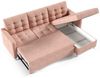 Ecksofa Sofa NURI Stoff Luis Gelb mit Schlaffunktion Ottomane Rechts Bild 3