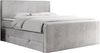 Boxspringbett KING DOREN, mit zwei Bettkästen und einer Multipocket-Matratze - 140x200 - Hellgrau Velours - H4 Bild 4
