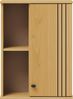 Badoberschrank 52x70cm 'Detroit' Kiefer massiv eichefarbig & schwarz Bild 2