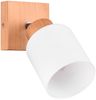 LED Wandstrahler Korpus Holz & Glasschirm Weiß, Breite 10cm Bild 2