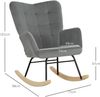 Schaukelsessel 71x98x101 cm, gepolstert, Samtoptik dunkelgrau Bild 3