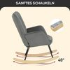 Schaukelsessel 71x98x101 cm, gepolstert, Samtoptik dunkelgrau Bild 4