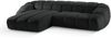 Micadoni Ecksofa Diana 4-Sitzer Links Strukturierter Samtstoff Anthrazit Bild 2