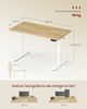 VASAGLE Elektrisch verstellbarer Stehtisch, Memory-Funktion mit 4 Höhen, Schreibtisch für Home Office, 120 x 60 cm, eichenfarben Bild 5