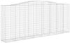 vidaXL Gabionen mit Hochbogen 9 Stk. 400x50x160/180cm Verzinktes Eisen 3146002 Bild 3