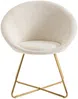 Vente-unique - BURBAN Stuhl Stoff Weiß - B 57,5 cm x H 83 cm x L 70 cm Bild 2