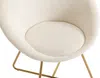 Vente-unique - BURBAN Stuhl Stoff Weiß - B 57,5 cm x H 83 cm x L 70 cm Bild 5