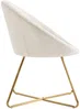 Vente-unique - BURBAN Stuhl Stoff Weiß - B 57,5 cm x H 83 cm x L 70 cm Bild 4