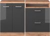 Dachschrägenschrank-Set Rion Anthrazit Hochglanz 120 cm 2er Set Schrankkorpuss 60 cm Tiefe Vicco Bild 4