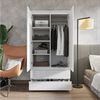 Furnica Kleiderschrank Garderobenschrank, 2 Türen und 2 Schubladen H180 x B90 x T50cm Bild 2