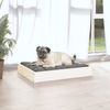 vidaXL Hundebett 61,5 x 49 x 9 cm Massivholz Kiefer, Weiß Bild 3