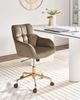Schreibtischstuhl PALMDALE Samtstoff Taupe Bild 3