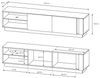 Großes TV-Lowboard mit Beleuchtung CARDIFF-61 in Eiche Artisan Nb. mit Absetzungen in Graphit grau, B/H/T: ca. 188/46/40 cm Bild 4