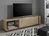 Großes TV-Lowboard mit Beleuchtung CARDIFF-61 in Eiche Artisan Nb. mit Absetzungen in Graphit grau, B/H/T: ca. 188/46/40 cm Bild 2