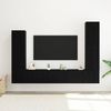 vidaXL TV-Schrankset 4 pcs Schwarz Eichen-Optik Holzwerkstoff 3332587 Bild 4