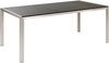Gartentisch Set NARDO 180x90x75 cm Schwarz-Silber Bild 4