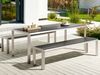 Gartentisch Set NARDO 180x90x75 cm Schwarz-Silber Bild 3
