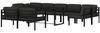 vidaXL 10-tlg. Garten-Lounge-Set mit Kissen Aluminium Anthrazit 3115927 Bild 3