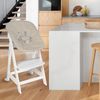 roba Treppenhochstuhl 'Born Up' - Set 2 in 1 - 'Greyish gesteppt' - mit Liegefunktion - Geburt - Weiß Bild 2