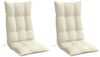 vidaXL Hochlehner-Auflagen 2 Stk. Creme Oxford-Gewebe 377608 Bild 3