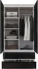 Furnica Kleiderschrank weiß matt Garderobe, 2 Türen und 2 Schubladen H180cm B90cm T50cm Bild 4