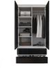 Furnica Kleiderschrank weiß matt Garderobe, 2 Türen und 2 Schubladen H180cm B90cm T50cm Bild 5